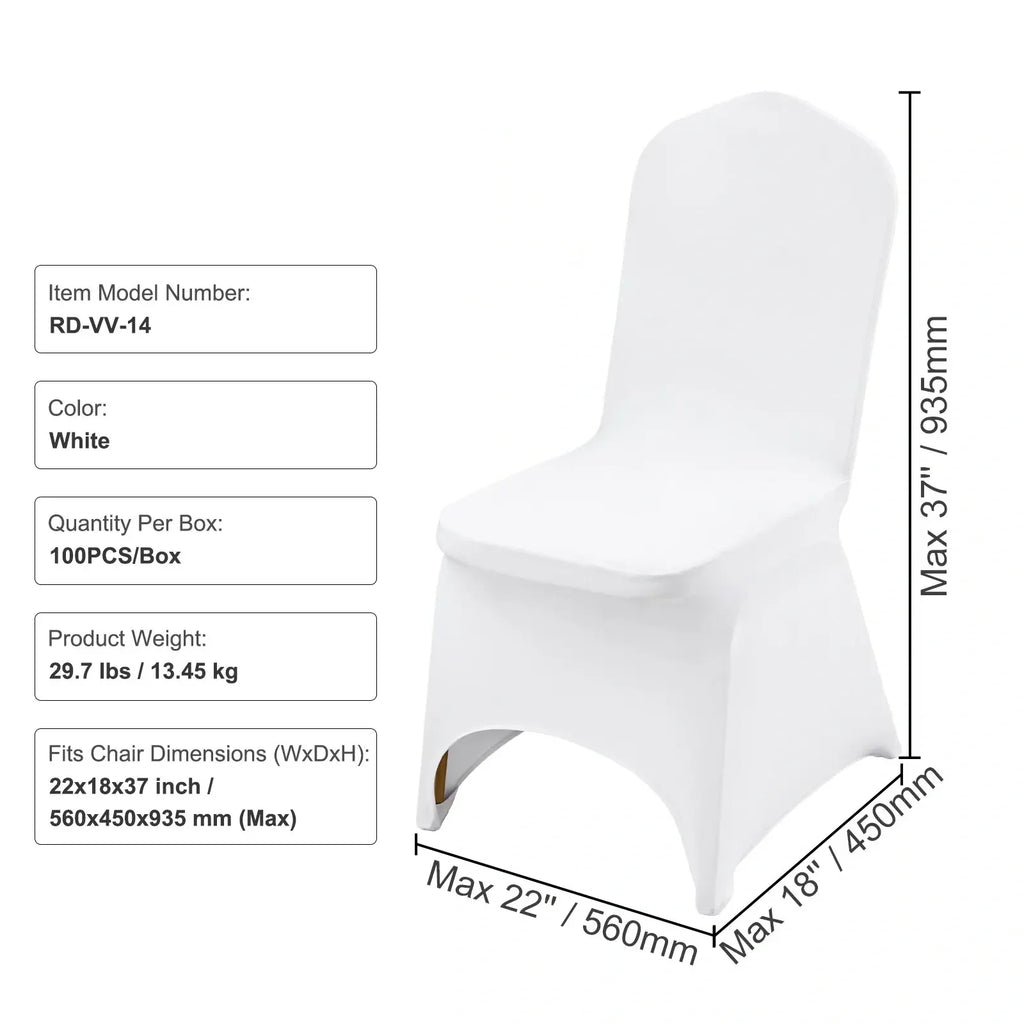 Universal Fitted Chair Cover, Removable Washable Protective Slipcovers, for Wedding, Holiday, Banquet, Party, Celebration, Dining
