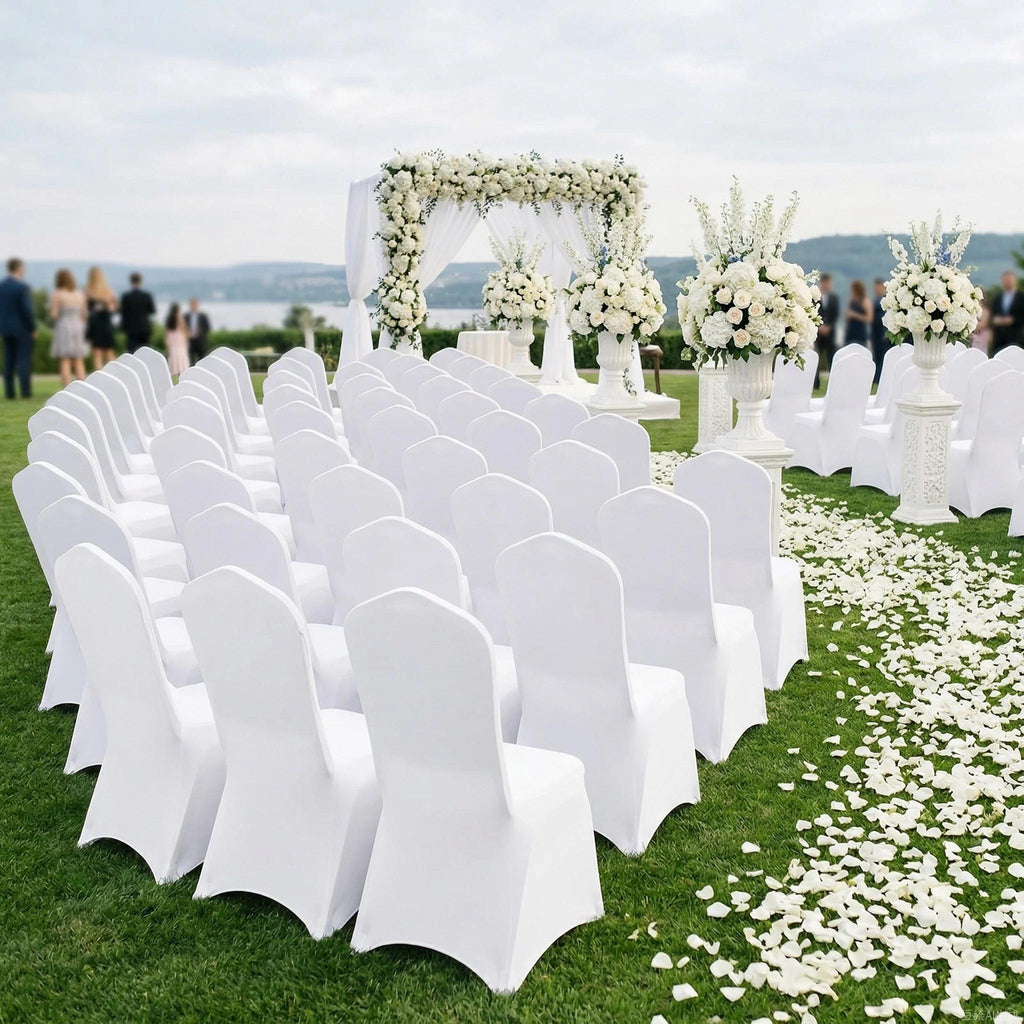 Universal Fitted Chair Cover, Removable Washable Protective Slipcovers, for Wedding, Holiday, Banquet, Party, Celebration, Dining
